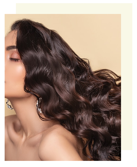 Model with beautiful hair